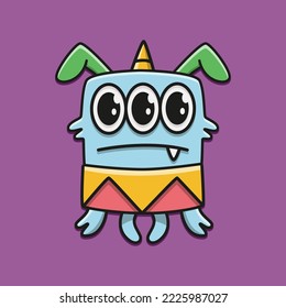 Monster character cartoon illustration design