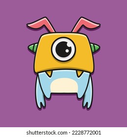 Monster character cartoon illustration design