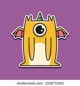 Monster character cartoon illustration design