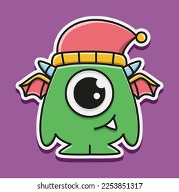 Monster character cartoon illustration design