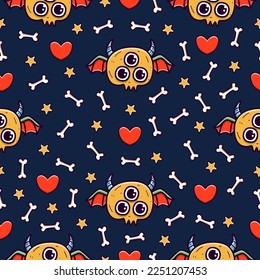 Monster character cartoon pattern design illustration