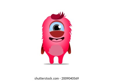 monster character cartoon in vector