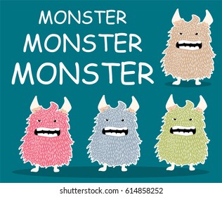 monster character cartoon vector