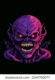 a monster character design style suitable for t-shirt screen printing design