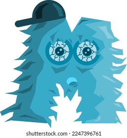 monster character. character. monsters icon. eye monsters. letter monsters. alphabet.
