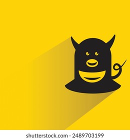 personaje monstruo con sombra sobre fondo amarillo