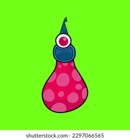 Monster characters in birthday party vector image-8