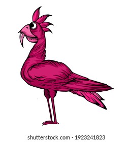 Monster chicken cartoon Vector. Funny and scary Animals cartoon character illustration clipart