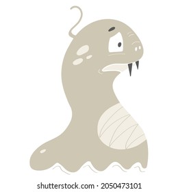 Monster. Children's vector illustration. For fabrics, covers, prints, stickers.
