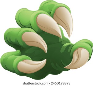 A monster claw dinosaur or dragon cartoon talon hand