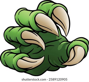 A monster claw dinosaur or dragon cartoon talon hand