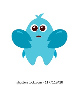 monster with claws. flat icon