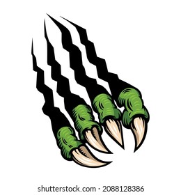 Monster claws scratching background. For poster, t shirt, decoration. Vector illustration