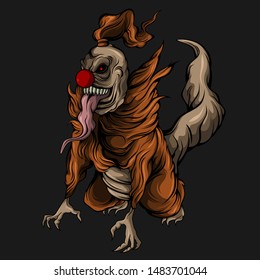 monster clown vector for commercial use
