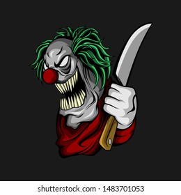 monster clown vector for commercial use