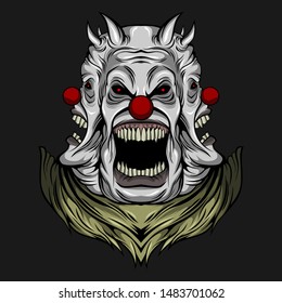 monster clown vector for commercial use