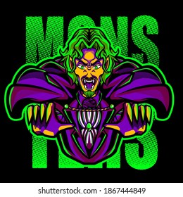 Monster-Kollektion, Vektorgrafik in Farbe