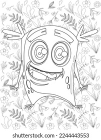 Monster Coloring Page, Monster Coloring Page for Kids