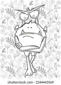 Monster Coloring Page, Monster Coloring Page for Kids