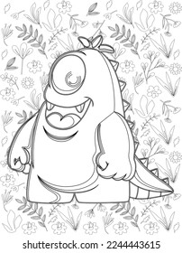 Monster Coloring Page, Monster Coloring Page for Kids