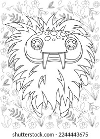 Monster Coloring Page, Monster Coloring Page for Kids