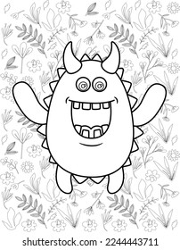 Monster Coloring Page, Monster Coloring Page for Kids