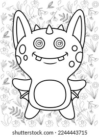 Monster Coloring Page, Monster Coloring Page for Kids