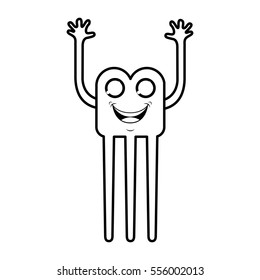 monster comic character icon vector illustration design