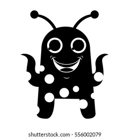 monster comic character icon vector illustration design