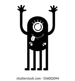 monster comic character icon vector illustration design