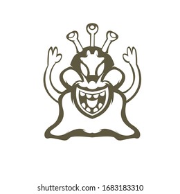 Monster Corona Virus 2020 vector illustration