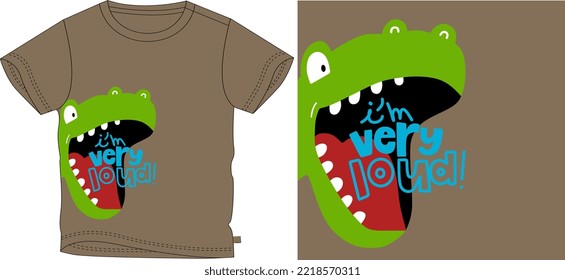 MONSTER CRYING LOUDLY t shirt graphic design vector illustration \
