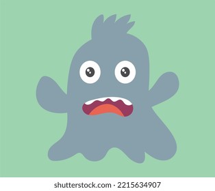 MONSTER CRYING NEW PUBLISHED t shirt graphic design vector illustration \