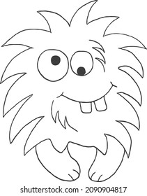  Monster. Cute cartoon scary funny character. Flat vector illustration.