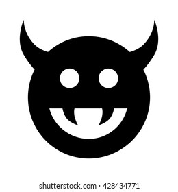 Monster, Demon, Devil Or Enemy Flat Vector Icon For Games And Websites