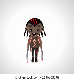 monster demon and long claw vector
