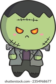 The monster is described as having Green skin, dull eyes, and watery features, serving as a reflection of his inner turmoil and rejection.