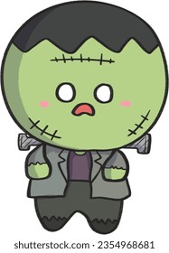 The monster is described as having Green skin, dull eyes, and watery features, serving as a reflection of his inner turmoil and rejection.