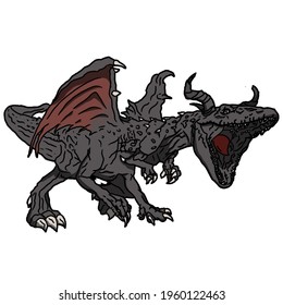 monster dino frank scary horror