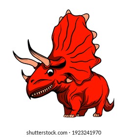 Monster dinosaurs cartoon Vector. Funny and scary Animals cartoon character illustration clipart