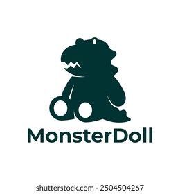 monster doll minimalist logo design