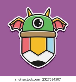 Monster doodle cartoon character illustration