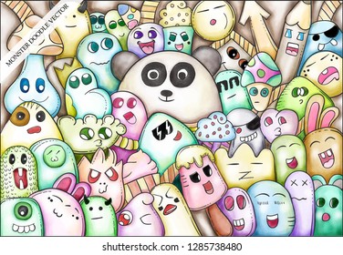 MONSTER DOODLE  ILLUSTRATION