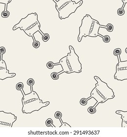 monster doodle seamless pattern background