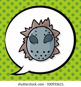 monster doodle, speech bubble