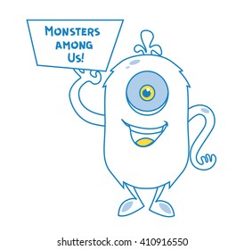 Monster in doodle style