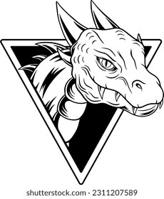 monster dragon head vector illustration