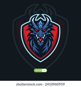 monster dragon illustration gaming logo esports 