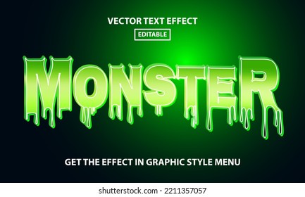 Monster editable text effect style