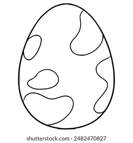 monster egg illustration hand drawn outline vector